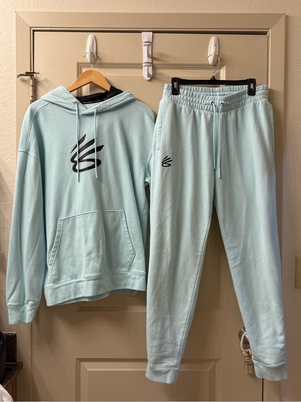 Steph Curry x Under Armor Light Blue Hoodie & Jogger Set